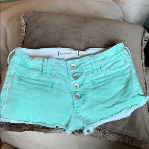 Aqua jean shorts